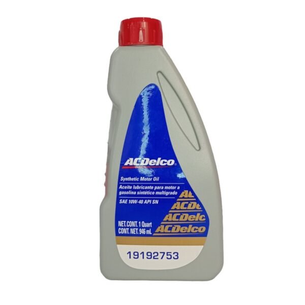 ACEITE ACDELCO SYNTHETIC MOTOR OIL SAE 10W 40 LITRO