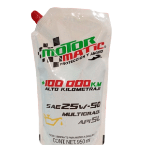 ACEITE MOTOR MATIC +100000 KM ALTO KILOMETRAJE SAE 25W 50 LITRO BOLSA